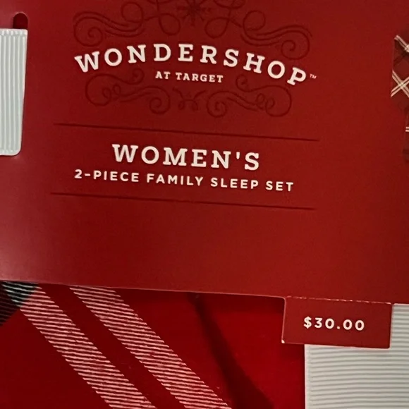 Women's Plaid Flannel Matching  Pajama Set - Wondershop Red XXL NEW MSRP $30 - Picture 4 of 6